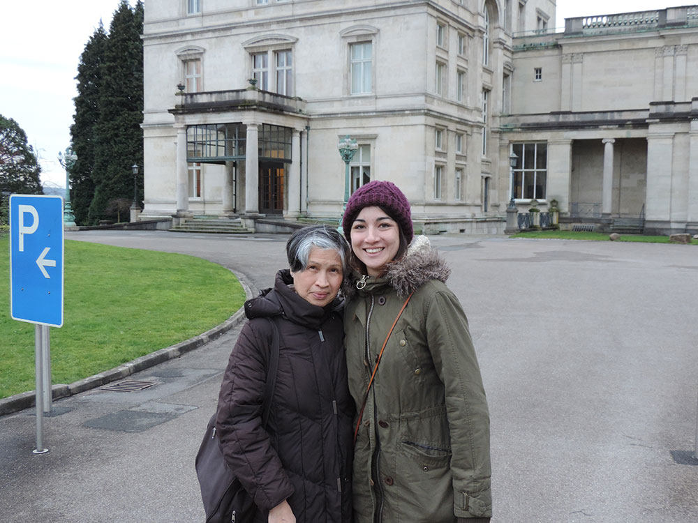 Me and my Aunt in front of the Villa